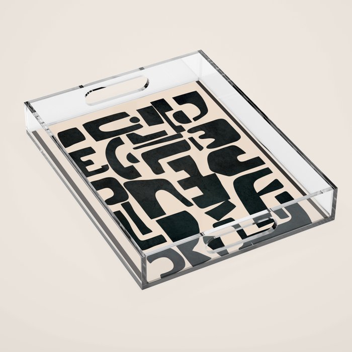Organic Contemporary Modern Shapes 01 Acrylic Tray Gallery Image 1