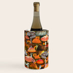 Mushroom Collage Print in Green Wine Chiller Gallery Image 3