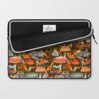 Mushroom Collage Print in Green Laptop Sleeve Gallery Image 2