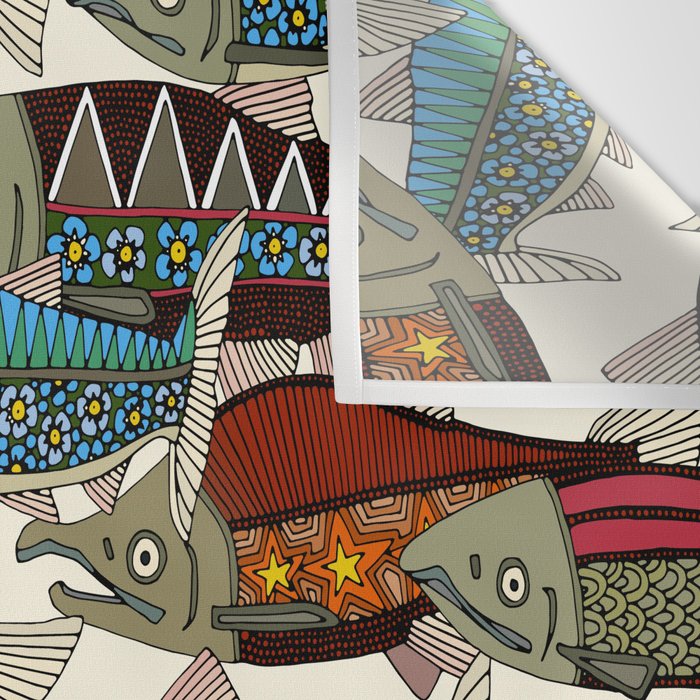 Alaskan salmon pearl Wall Tapestry Gallery Image 3