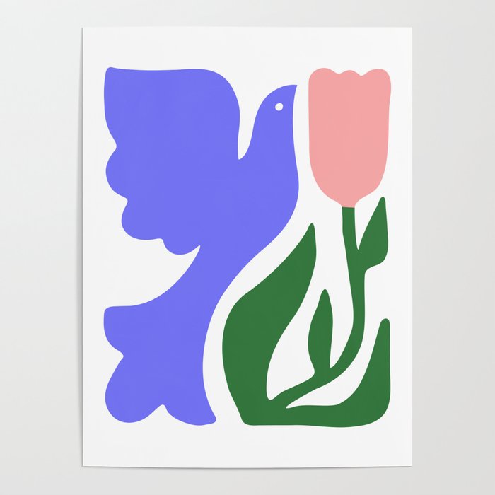 Abstract colorful flower nature art Poster Gallery Image 1