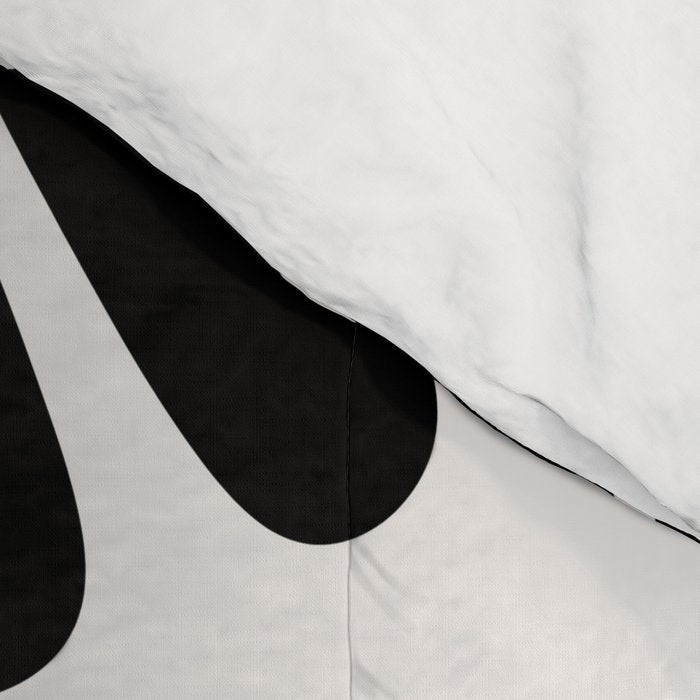 Retro Daisy Abstract I Black and White Bold Floral Comforter Gallery Image 4