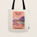Vietnam Vintage Travel Poster,  1950s Tote Bag Gallery Image 1