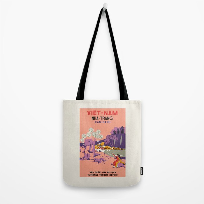 Vietnam Vintage Travel Poster,  1950s Tote Bag Gallery Image 2