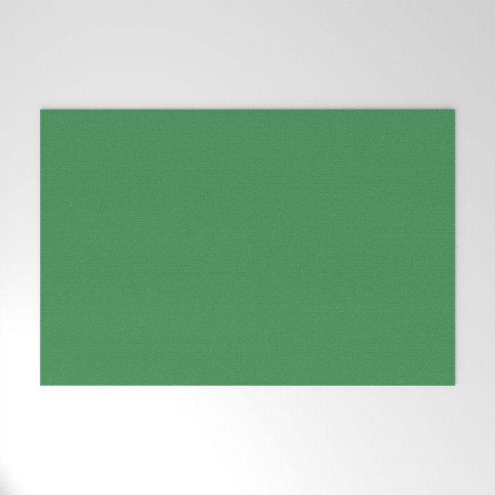 Green Solid Color Welcome Mat Gallery Image 1