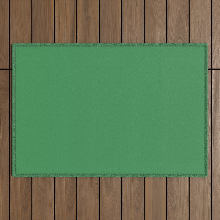 Green Solid Color Outdoor Rug Gallery Image 1