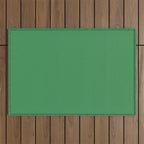 Green Solid Color Outdoor Rug Gallery Image 1