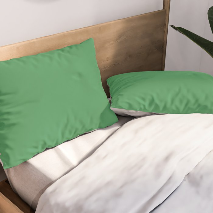 Green Solid Color Pillow Sham Gallery Image 2