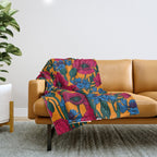Red poppies and blue cornflowers Throw Blanket Gallery Image 1