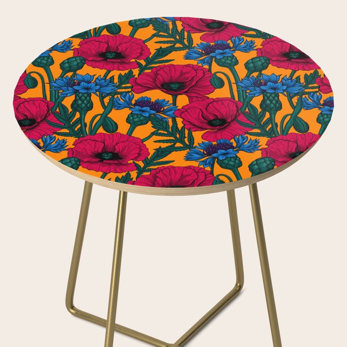 Red poppies and blue cornflowers Side Table Gallery Image 2