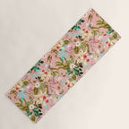 Gardenia | Vintage Botanical Nature Pattern | Blush Boho Plants Garden Floral Yoga Mat Gallery Image 1