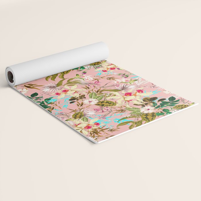 Gardenia | Vintage Botanical Nature Pattern | Blush Boho Plants Garden Floral Yoga Mat Gallery Image 2