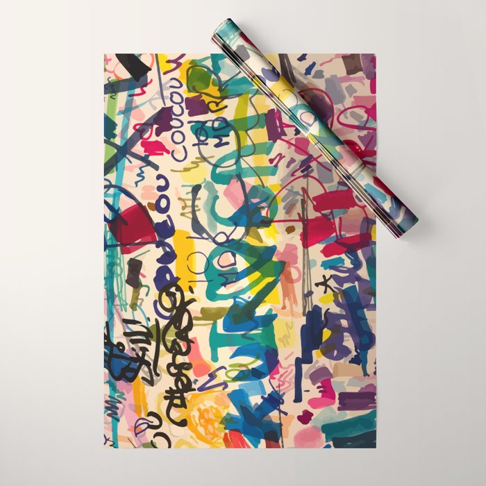 Urban Graffiti Paper Street Art Wrapping Paper Gallery Image 1
