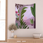 Tropical Morning Sunrise Landscape Wall Tapestry Gallery Image 2