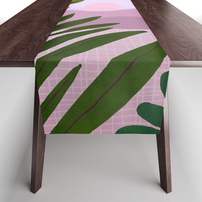 Tropical Morning Sunrise Landscape Table Runner Gallery Image 1