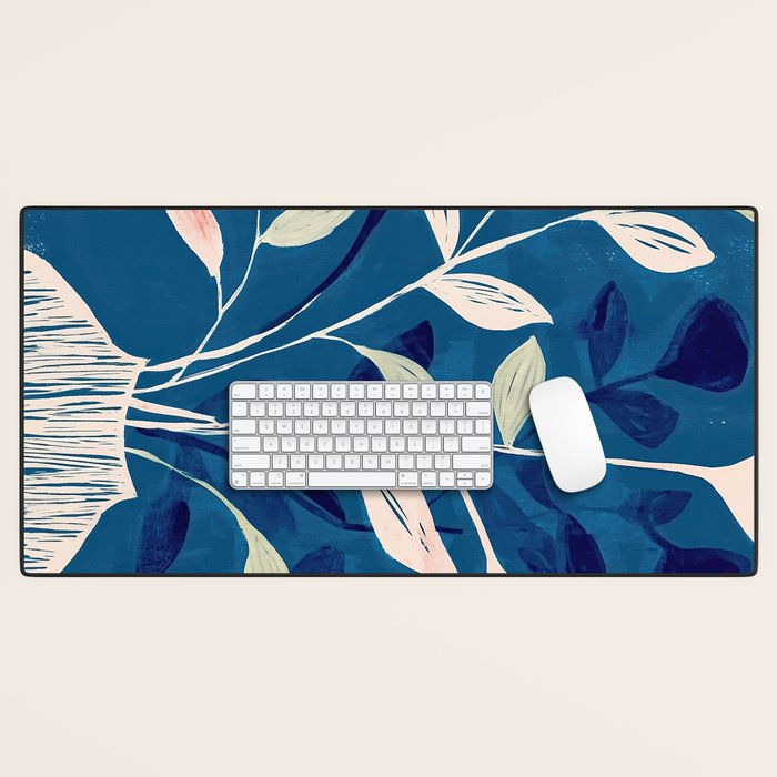 Flowers in a White Vase Desk Mat Gallery Image 1