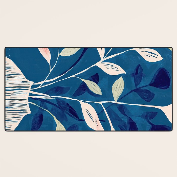 Flowers in a White Vase Desk Mat Gallery Image 3