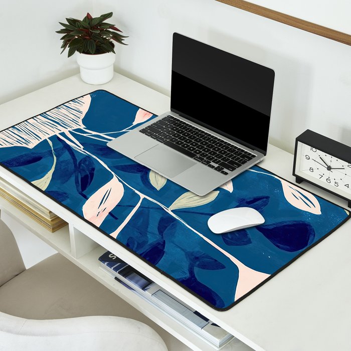 Flowers in a White Vase Desk Mat Gallery Image 2