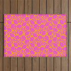 Boho Blooms - Hot Pink Outdoor Rug Gallery Image 1
