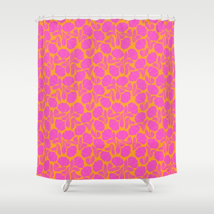 Boho Blooms - Hot Pink Shower Curtain Gallery Image 1