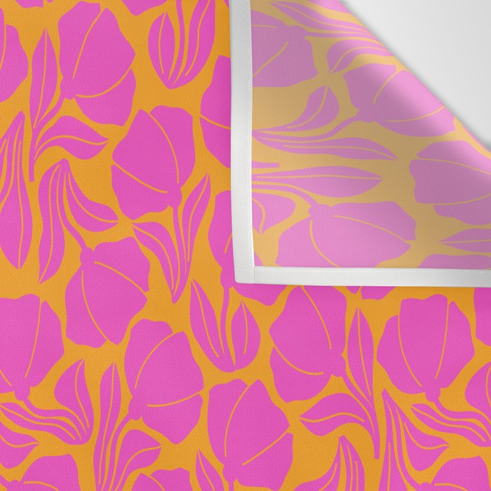 Boho Blooms - Hot Pink Wall Tapestry Gallery Image 3