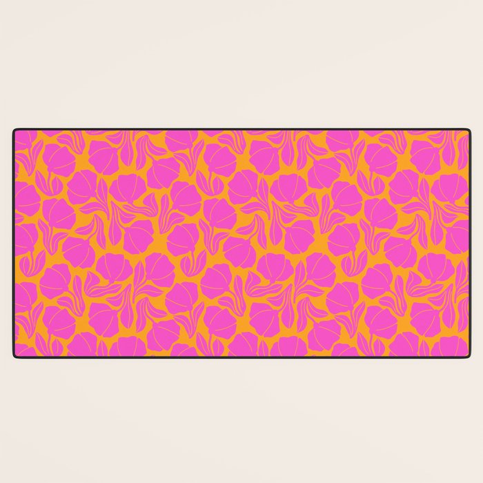 Boho Blooms - Hot Pink Desk Mat Gallery Image 3