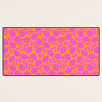 Boho Blooms - Hot Pink Desk Mat Gallery Image 3