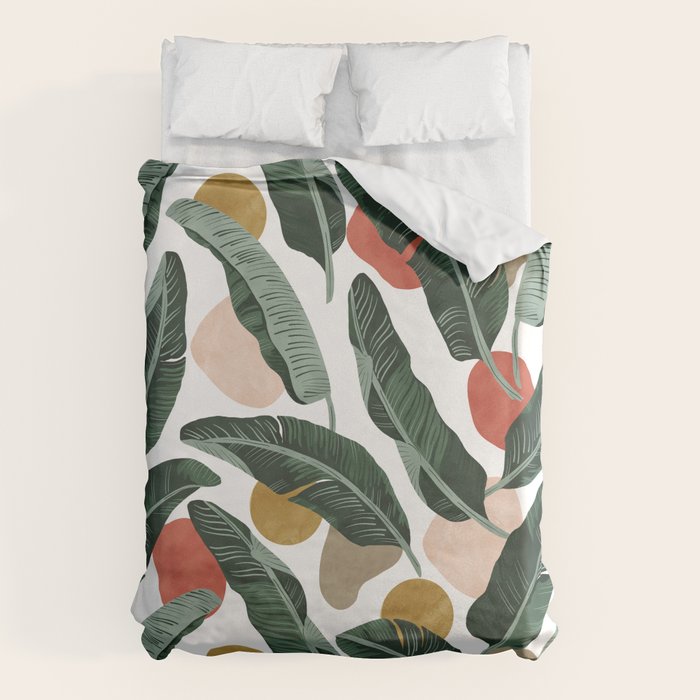 Modern banana leaf Duvet Cover Gallery Image 1