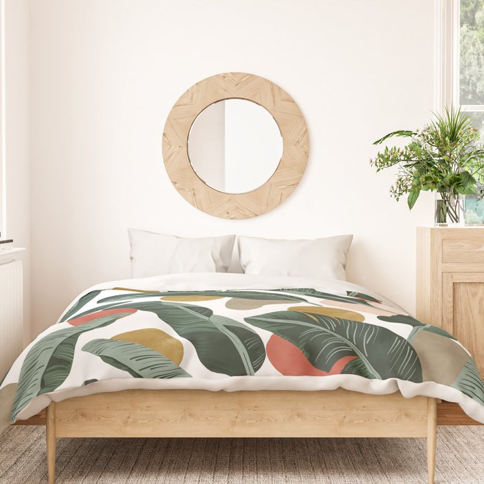 Modern banana leaf Duvet Cover Gallery Image 3