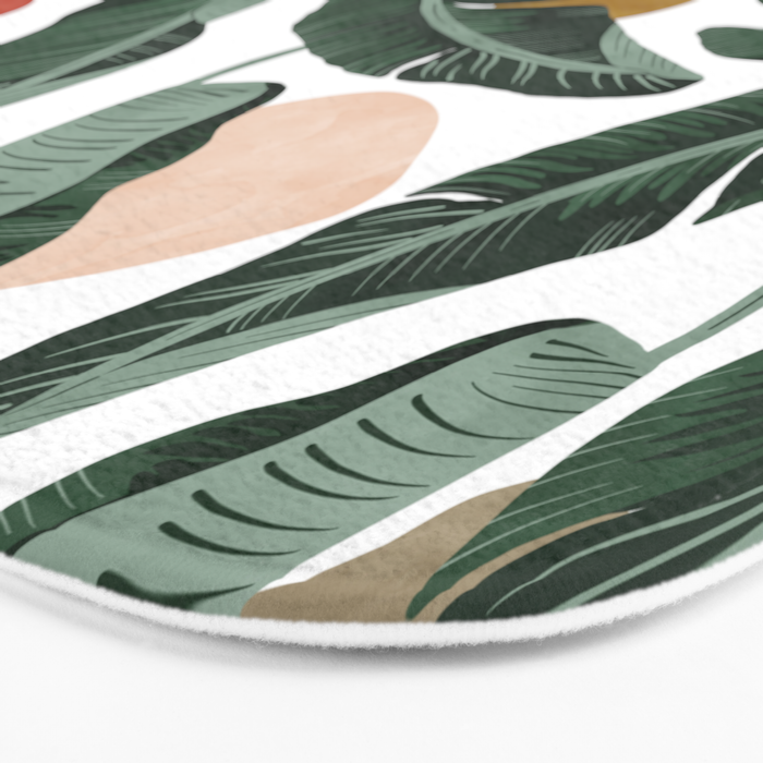 Modern banana leaf Bath Mat Gallery Image 3