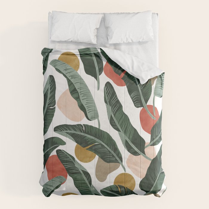 Modern banana leaf Comforter Gallery Image 6