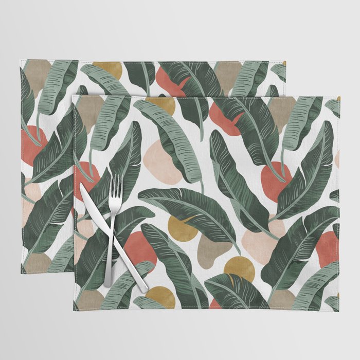 Modern banana leaf Placemat Gallery Image 1