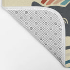 Abstraction minimal cat 8d rainbow meow Bath Mat Gallery Image 2