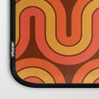 70s Retro Vintage Style Geometric Pattern Autumn Brown Orange and Yellow Laptop Sleeve Gallery Image 3