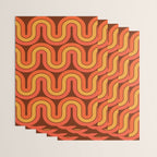 70s Retro Vintage Style Geometric Pattern Autumn Brown Orange and Yellow Wrapping Paper Gallery Image 3