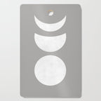 Lunar Eclipse - White Grey Cutting Board Gallery Image 1