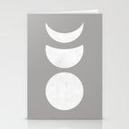 Lunar Eclipse - White Grey Stationery Card Gallery Image 2