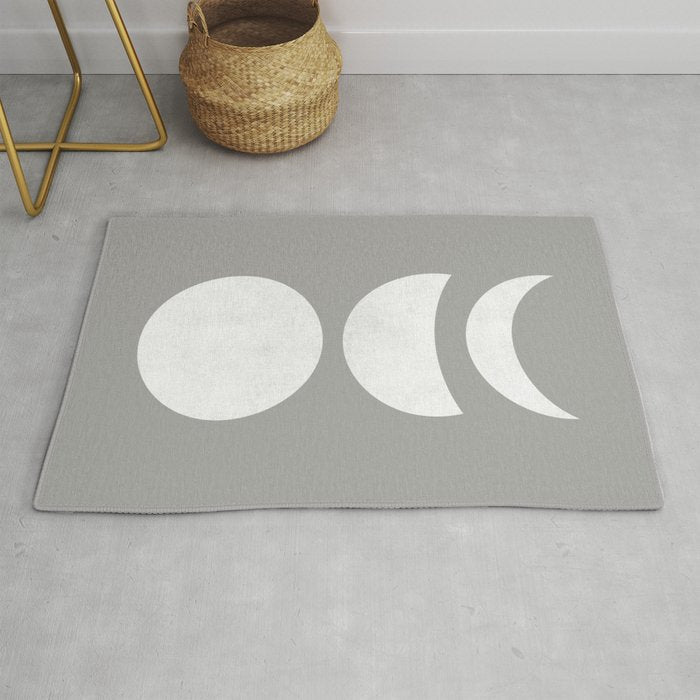 Lunar Eclipse - White Grey Rug Gallery Image 1