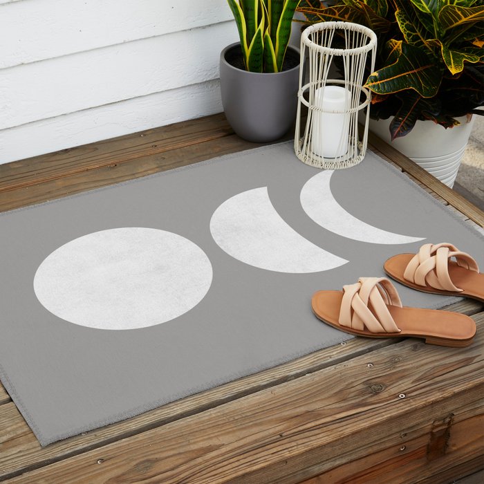 Lunar Eclipse - White Grey Outdoor Rug Gallery Image 2