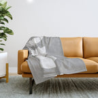 Lunar Eclipse - White Grey Throw Blanket Gallery Image 1