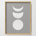 Lunar Eclipse - White Grey Serving Tray Gallery Image 1