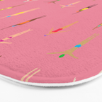 Swimmers in a Sea of Pink Bath Mat Gallery Image 3