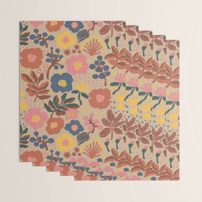 Red blooming Wrapping Paper Gallery Image 3