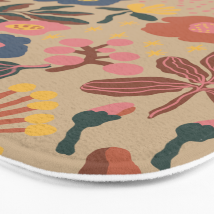 Red blooming Bath Mat Gallery Image 3