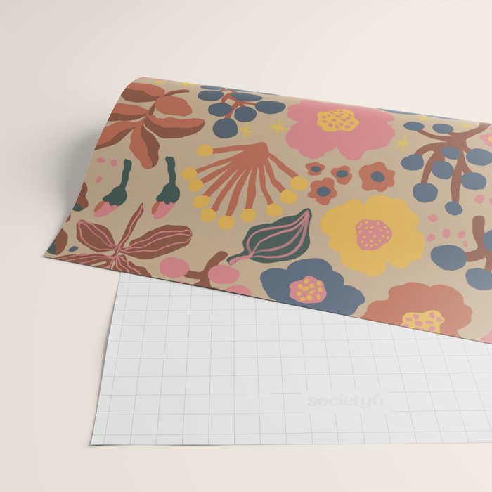 Red blooming Wrapping Paper Gallery Image 2