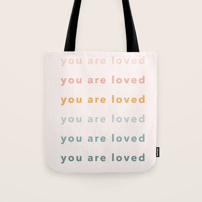 you are loved rainbow  Tote Bag Gallery Image 1
