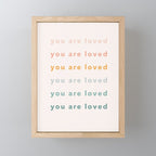 you are loved rainbow  Mini Art Print Gallery Image 1