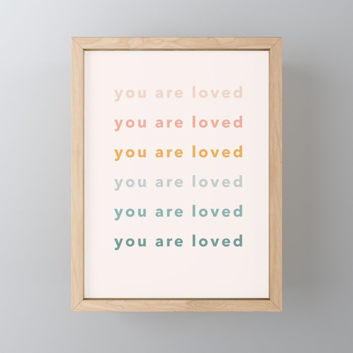 you are loved rainbow  Mini Art Print Gallery Image 1