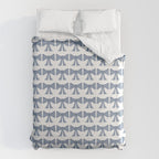 Vintage Bows VII Neutral Blue Duvet Cover Gallery Image 6