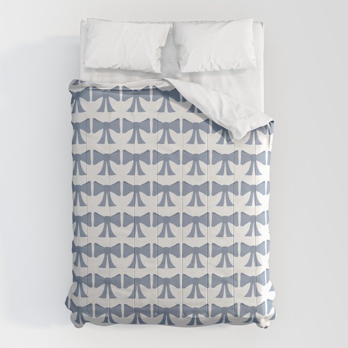 Vintage Bows VII Neutral Blue Comforter Gallery Image 6